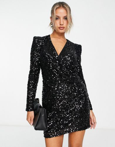 Robe courte à épaulettes ornée de sequins - French Connection - Modalova