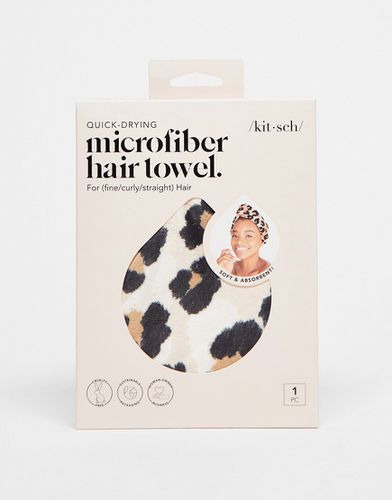 Serviette à cheveux en microfibre - Léopard - Kitsch - Modalova