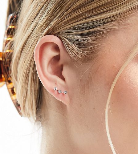 Bijoux d'oreilles en argent massif avec cristaux - Argent - Kingsley Ryan - Modalova