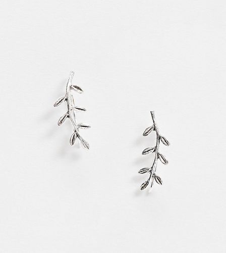 Bijoux d'oreilles feuilles en argent massif - Kingsley Ryan - Modalova