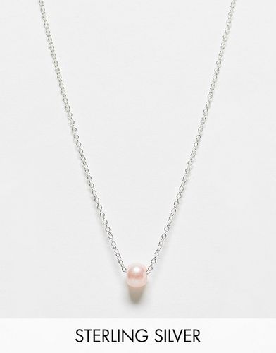 Collier en argent massif avec pendentif perle rose - Kingsley Ryan - Modalova