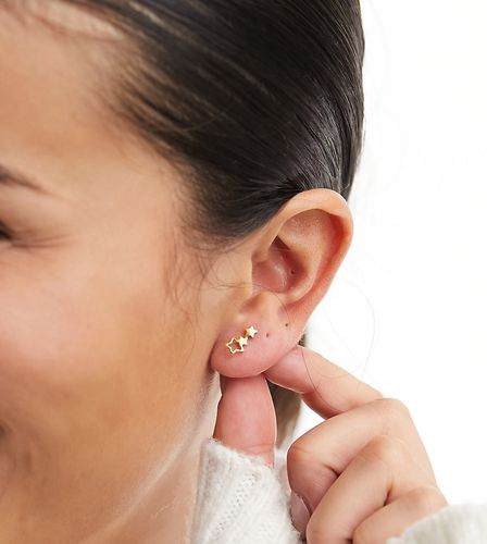 Clous d'oreilles étoilés en plaqué or - Kingsley Ryan - Modalova