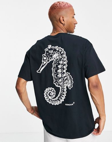 HNR LDN - T-shirt oversize avec hippocampe imprimé au dos - Honour - Modalova