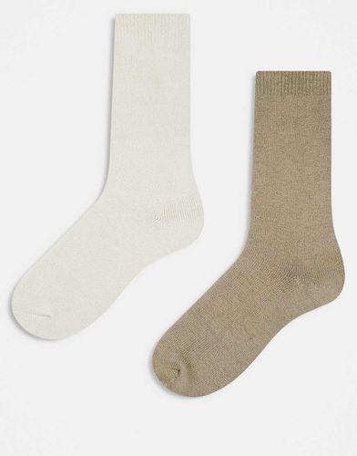 Americana - Lot de 2 paires de chaussettes fantaisie - /marron - Hollister - Modalova