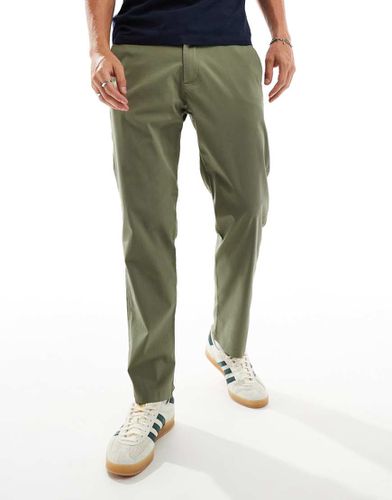 Pantalon chino en nylon de coton technique coupe slim droite - foncé - Hollister - Modalova