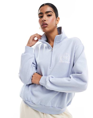 Sweat à motif et col zippé - Hollister - Modalova