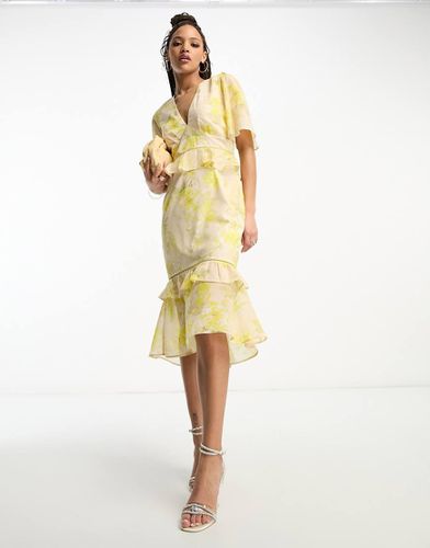 Robe volantée mi-longue - citron - Hope & Ivy - Modalova