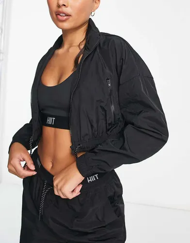 Veste de survêtement tissée avec bande à logo - Hiit - Modalova