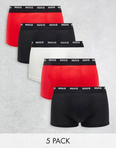 HUGO - Bodywear - Lot de 5 boxers - Multicolore - Hugo Red - Modalova
