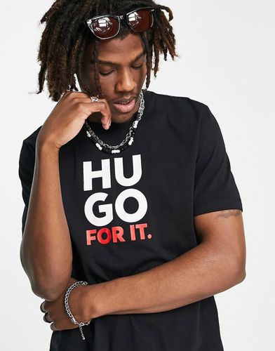HUGO - Dimentis - T-shirt à inscription - Hugo Red - Modalova