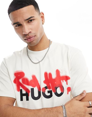 HUGO - Dinricko - T-shirt décontracté à logo - Hugo Red - Modalova