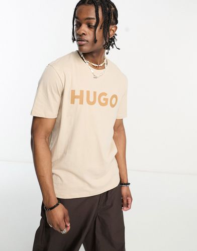 HUGO - Dulivio - T-shirt à grand logo - Beige clair - Hugo Red - Modalova