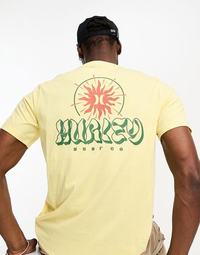 T-shirt avec imprimé cosmique au dos - Jaune - Hurley - Modalova