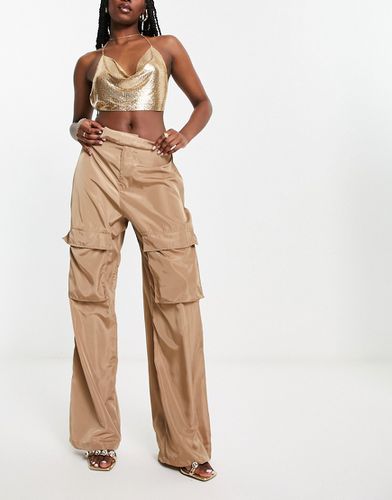 Pantalon ample cargo en nylon - Beige - I Saw It First - Modalova