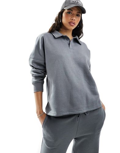 Ensemble 2 pièces sweat polo - Anthracite - In The Style - Modalova