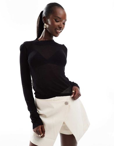 Pull en maille fine transparente - In The Style - Modalova