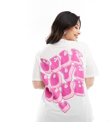 T-shirt à inscription Self Love Club - Blanc - In The Style Plus - Modalova