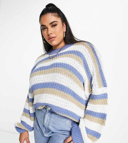 X Jac Jossa - Pull rayé en maille contrastante - In The Style Plus - Modalova