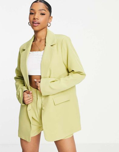 X Perrie Sian - Blazer d'ensemble coupe boyfriend - Citron - In The Style - Modalova