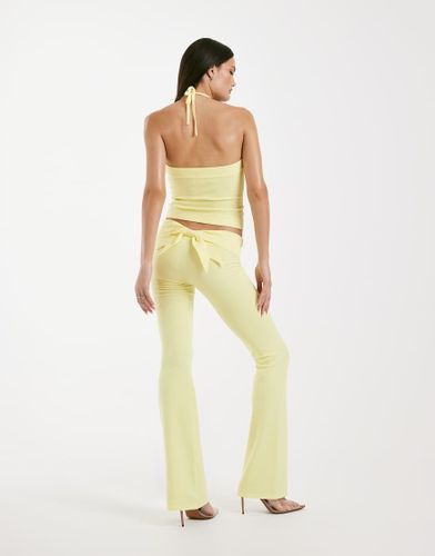 Audrina 2.0 - Pantalon vas d'ensemble sculptant en maille  taille ctele et naud au dos - I.am.gia - Modalova