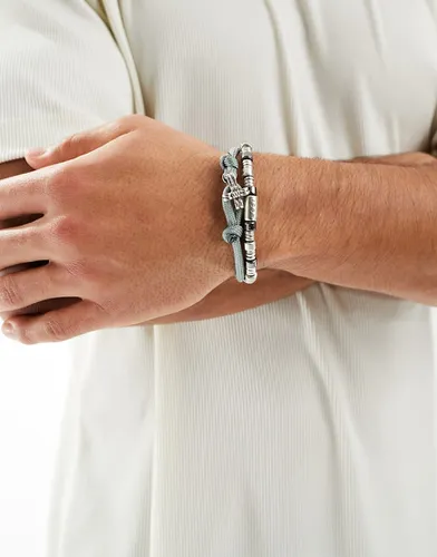 Reset - Lot de bracelets en cordelette avec détail croix - Icon Brand - Modalova