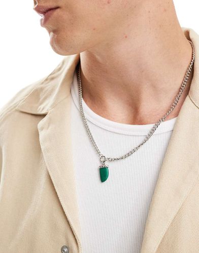 Seventies City - Collier avec pendentif défense vert - Icon Brand - Modalova