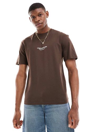 T-shirt oversize à logo Originals - chocolat - Jack & Jones - Modalova