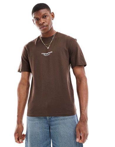 T-shirt oversize à logo Originals - Marron chocolat - Jack & Jones - Modalova