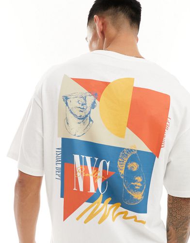 T-shirt oversize avec imprimé NYC effet color block au dos - Jack & Jones - Modalova