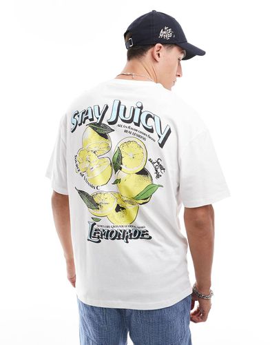 T-shirt oversize avec imprimé Stay Juicy » au dos - Jack & Jones - Modalova