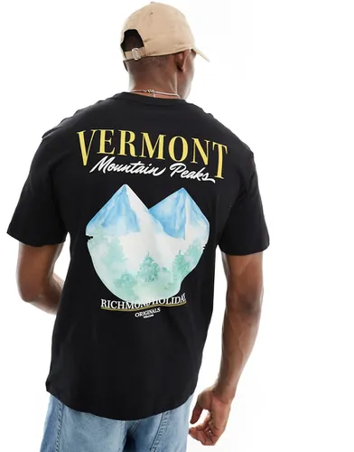 T-shirt coupe décontractée avec imprimé Vermont au dos - Jack & Jones - Modalova