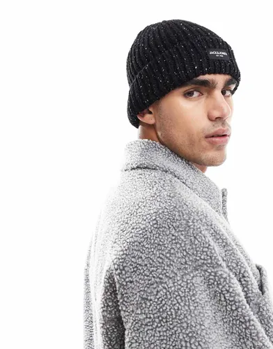 Bonnet en maille épaisse effet moucheté - Jack & Jones - Modalova