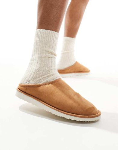 Chaussons à enfiler en imitation daim - Beige - Jack & Jones - Modalova