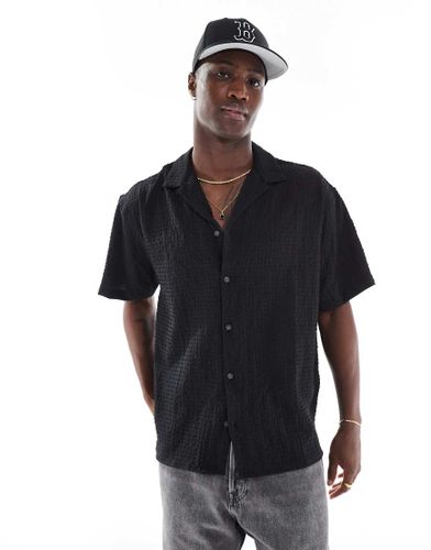 Chemise en crpon avec col  revers et manches courtes - Jack & Jones - Modalova