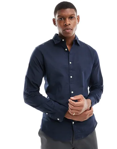 Chemise en lin à manches longues - Jack & Jones - Modalova