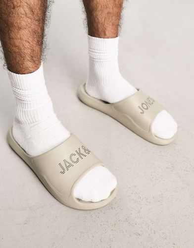 Claquettes moulées avec logo - Beige - Jack & Jones - Modalova