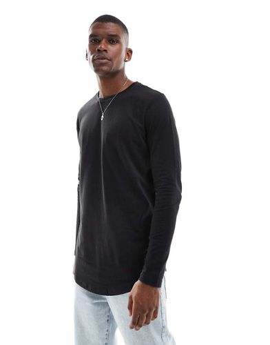 Essentials - T-shirt long à manches longues et ourlet arrondi - Jack & Jones - Modalova