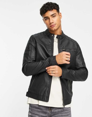 Essentials - Veste de course en imitation cuir - Jack & Jones - Modalova