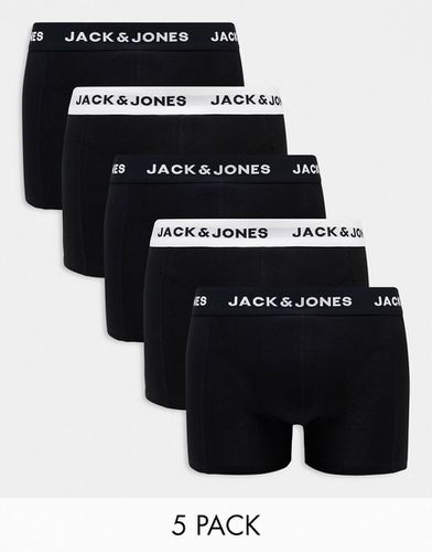 Lot de 5 boxers à taille monochrome - Jack & Jones - Modalova