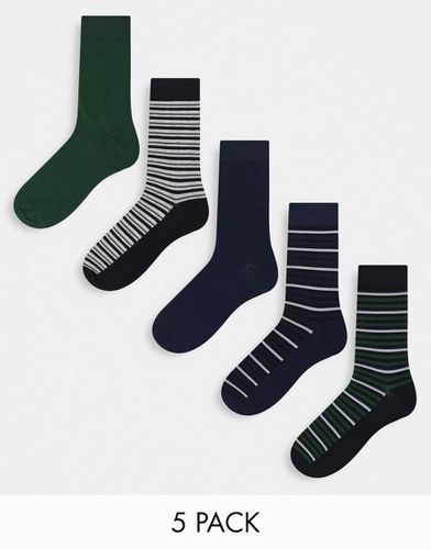 5 paires de chaussettes femme bleu - HEMA