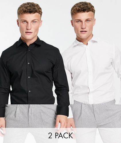 Originals - Lot de 2 chemises habillées - et noir - Jack & Jones - Modalova