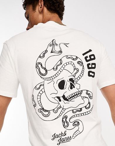 Originals - T-shirt avec imprimé crâne au dos - Jack & Jones - Modalova