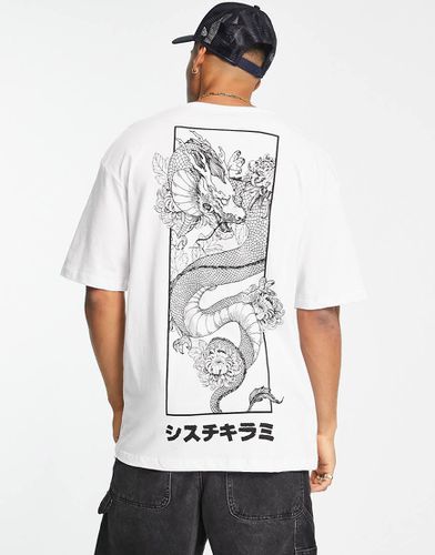 Originals - T-shirt oversize avec imprimé dragon au dos - Jack & Jones - Modalova