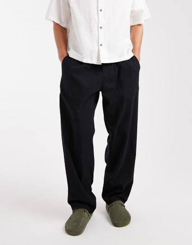 Pantalon ample en lin mlang - Jack & Jones - Modalova
