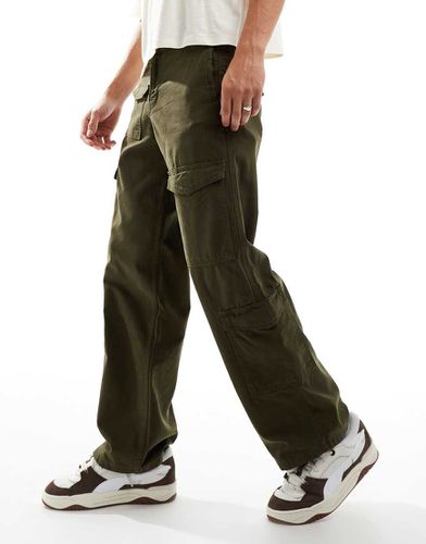 Pantalon cargo ample à poches multiples - Kaki - Jack & Jones - Modalova