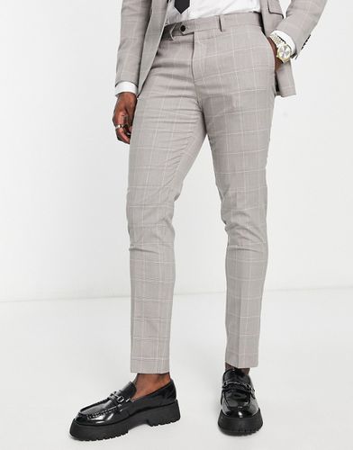 Premium - Pantalon de costume slim - Gris clair à carreaux - Jack & Jones - Modalova
