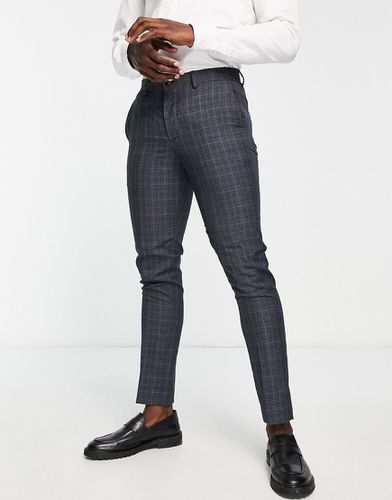 Premium - Pantalon de costume super slim à carreaux - Bleu - Jack & Jones - Modalova