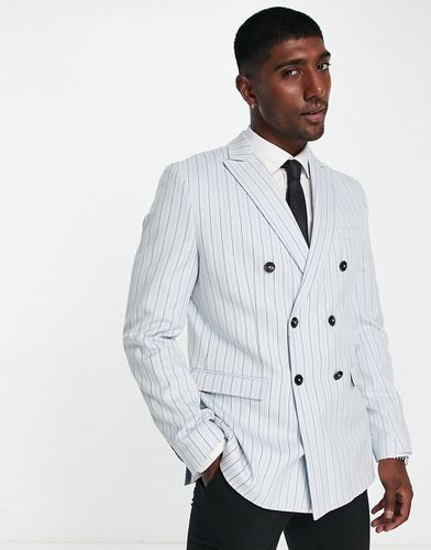 Premium - Veste de costume à double boutonnage et fines rayures - Rayures clair - Jack & Jones - Modalova
