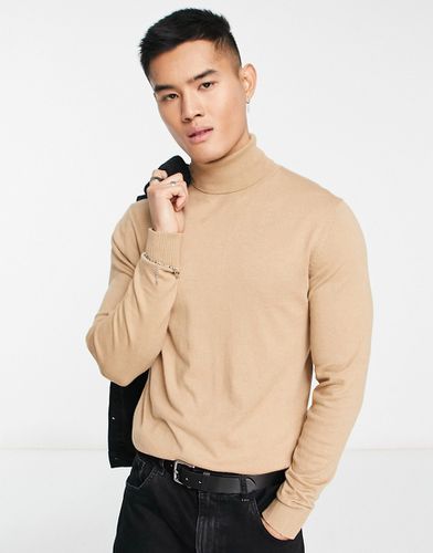 Pull à col roulé - Taupe - Jack & Jones - Modalova