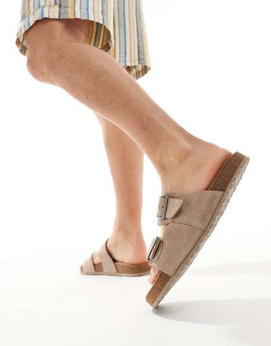 Sandales en daim avec deux brides - Beige - Jack & Jones - Modalova